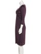 David Meister V-Neck Knee-Length Dress