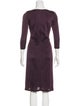 David Meister V-Neck Knee-Length Dress