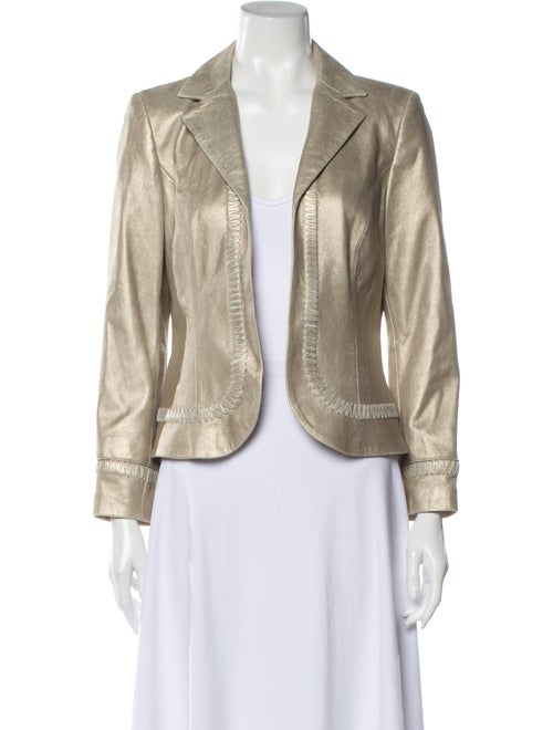 David Meister Leather Blazer