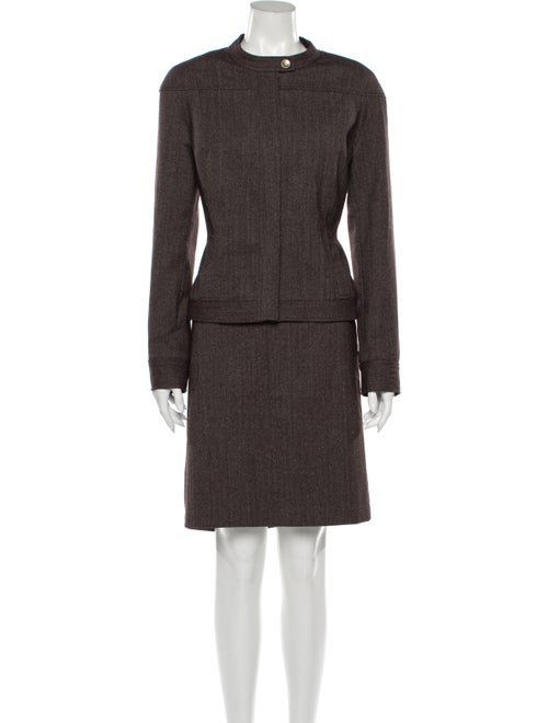 David Meister Skirt Suit Brown
