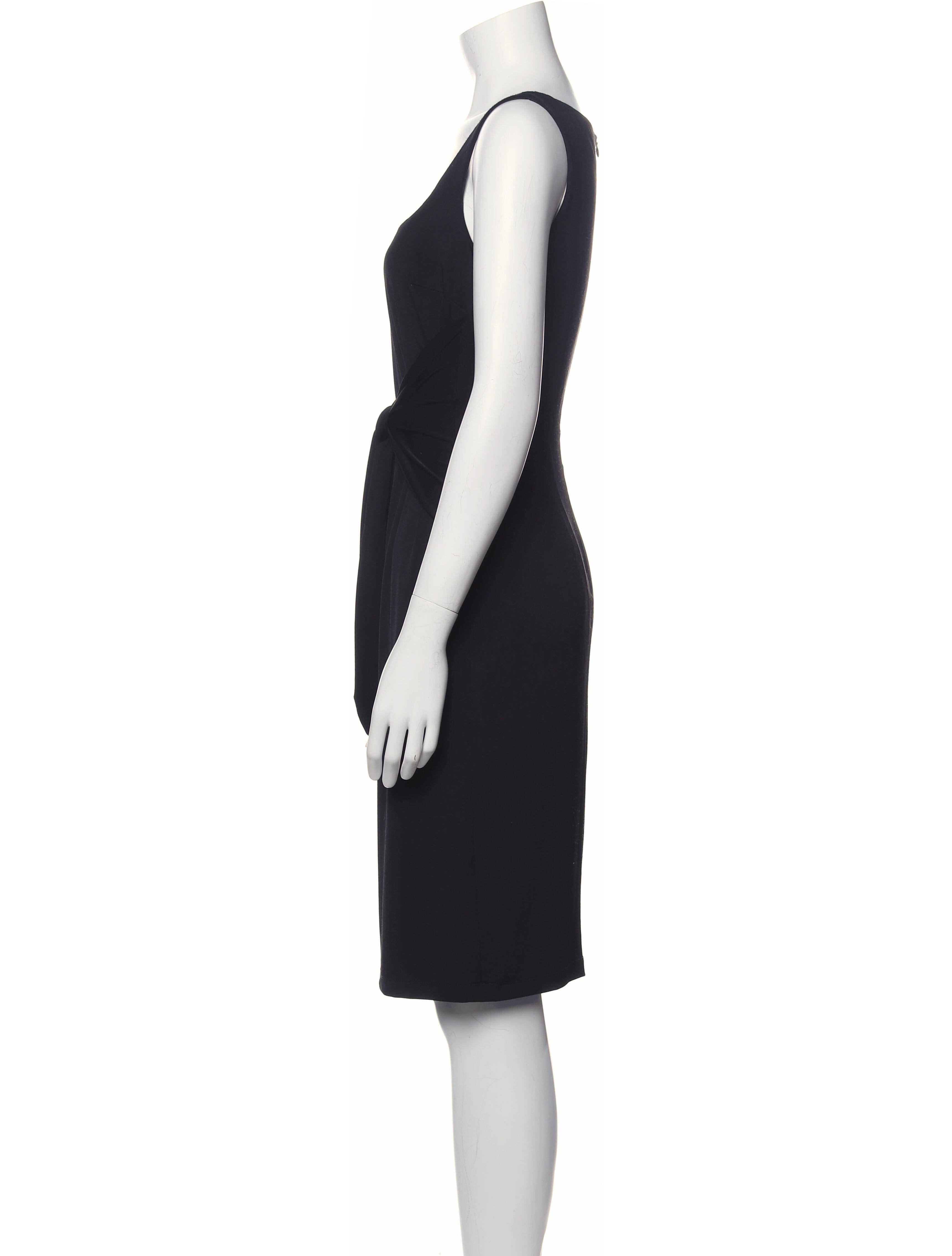 David Meister Square Neckline Knee-Length Dress