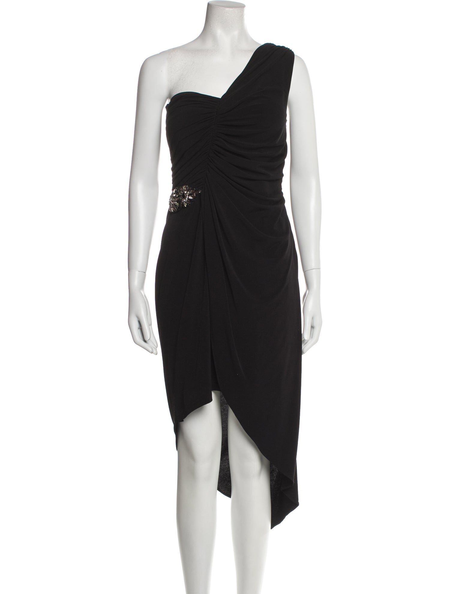 David Meister One-Shoulder Long Dress - Black Dresses, Clothing - WDM40076  | The RealReal