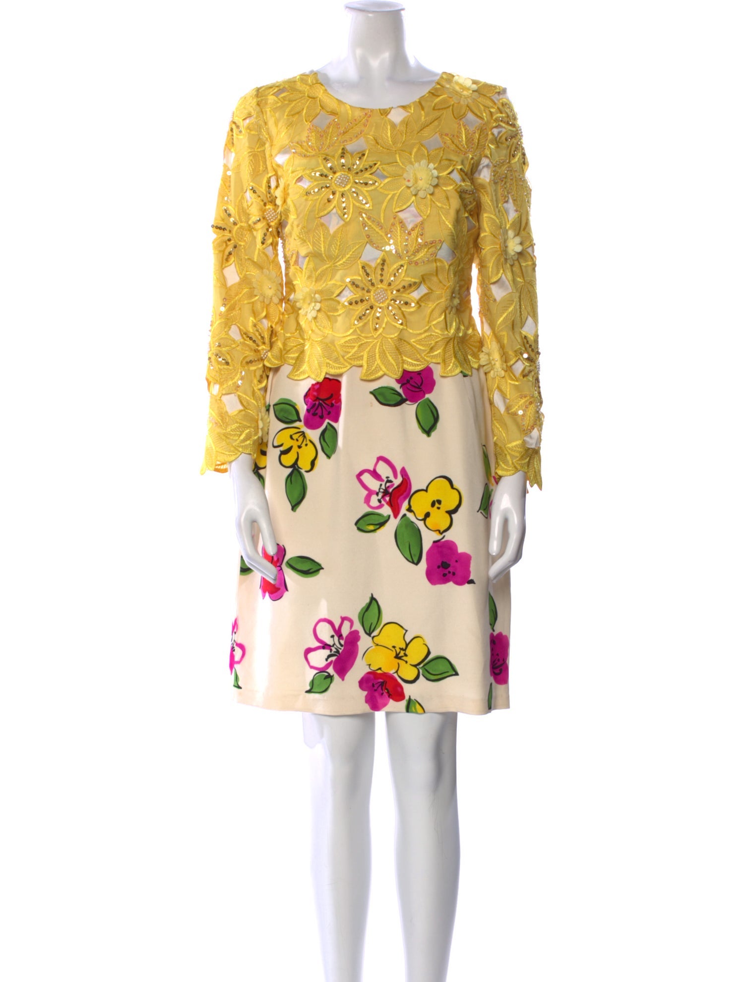 David Meister Silk Knee-Length Dress