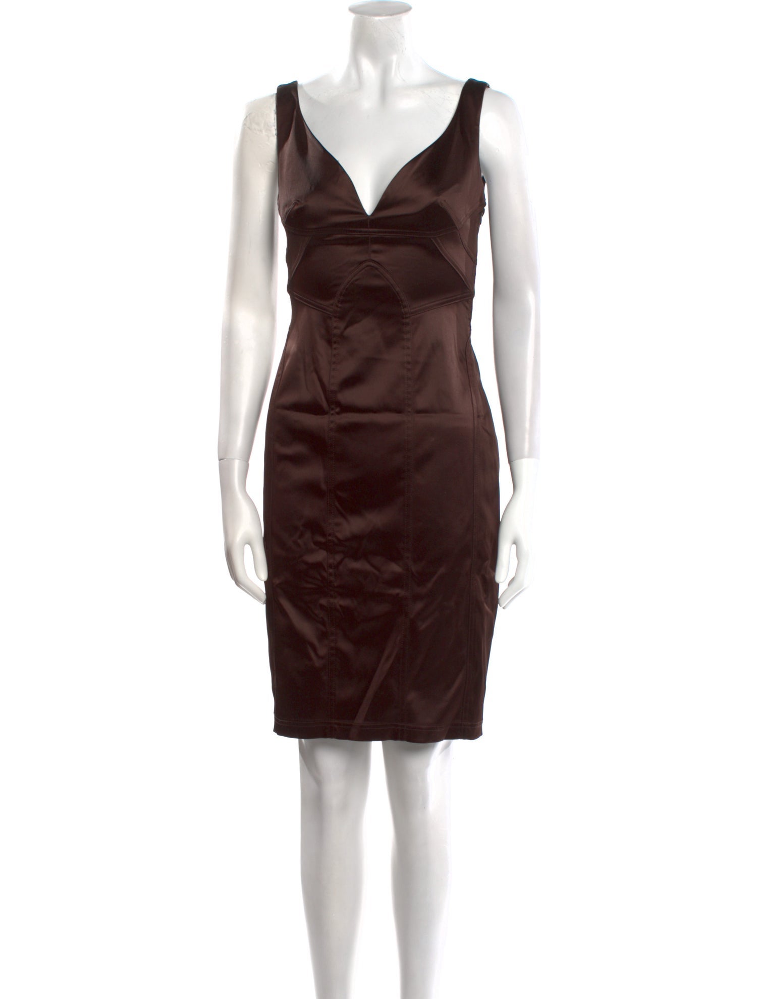 David Meister V-Neck Mini Dress