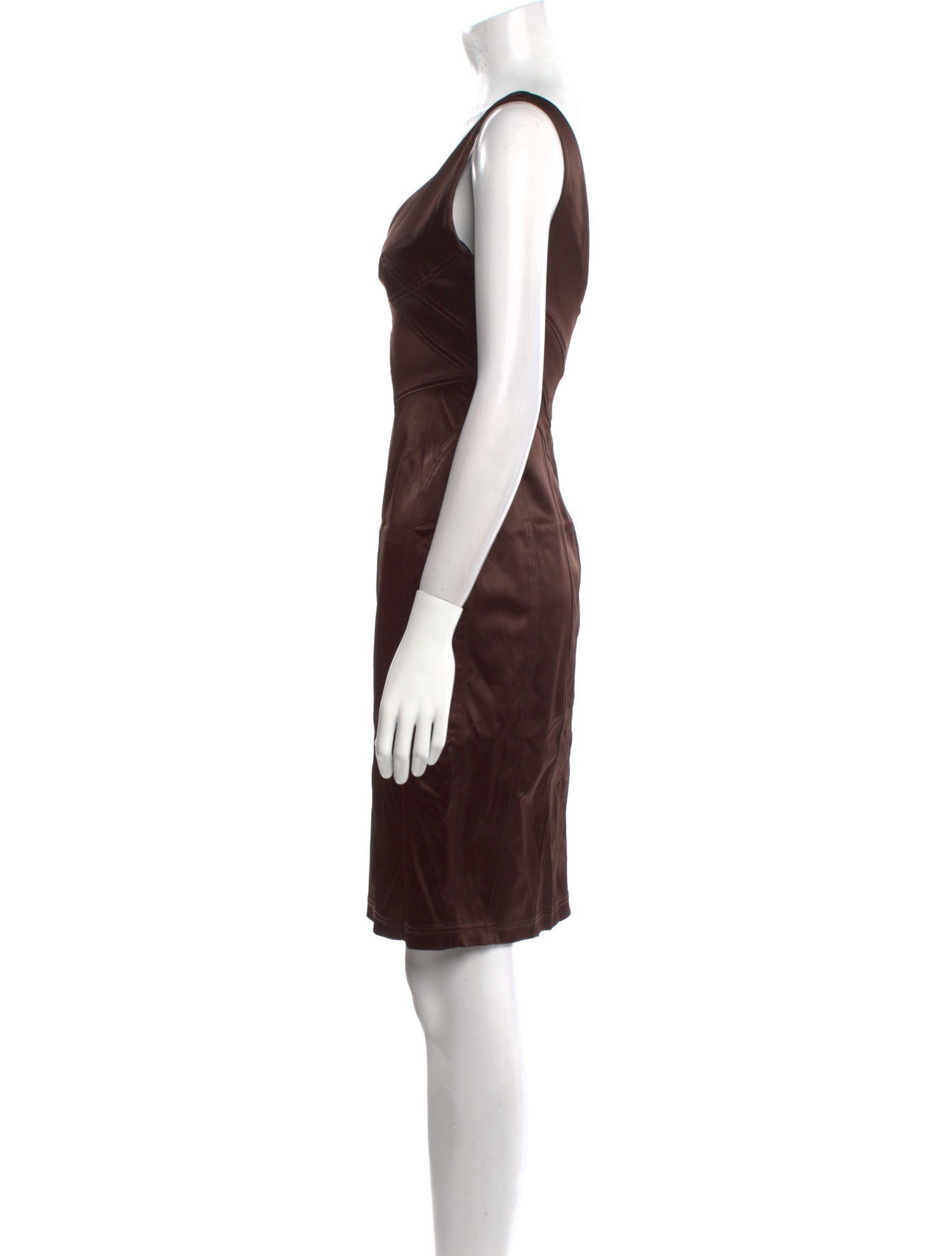 David Meister V-Neck Mini Dress