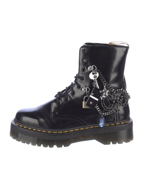 Doc Martens x Marc Jacobs Leather Crystal Embellishments Combat Boots