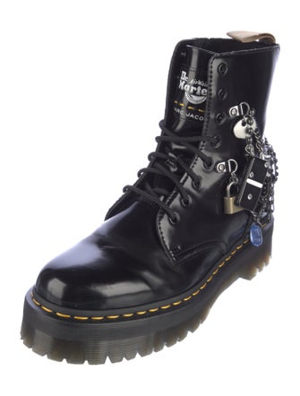 Doc Martens x Marc Jacobs Leather Crystal Embellishments Combat Boots