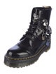Doc Martens x Marc Jacobs Leather Crystal Embellishments Combat Boots