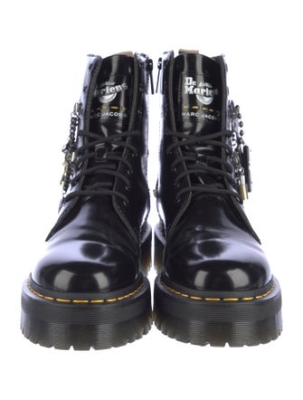 Doc Martens x Marc Jacobs Leather Crystal Embellishments Combat Boots