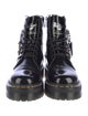 Doc Martens x Marc Jacobs Leather Crystal Embellishments Combat Boots