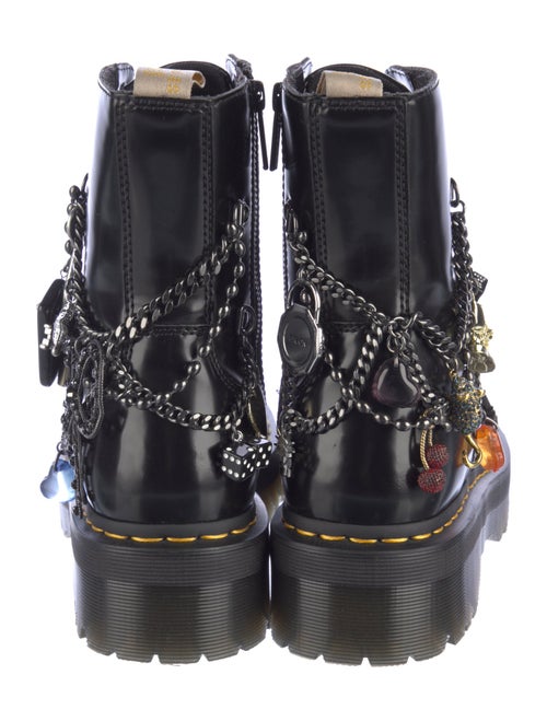 Doc Martens x Marc Jacobs Leather Crystal Embellishments Combat Boots