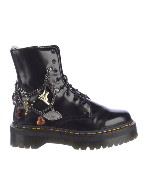 Doc Martens x Marc Jacobs Leather Crystal Embellishments Combat Boots