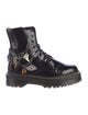 Doc Martens x Marc Jacobs Leather Crystal Embellishments Combat Boots