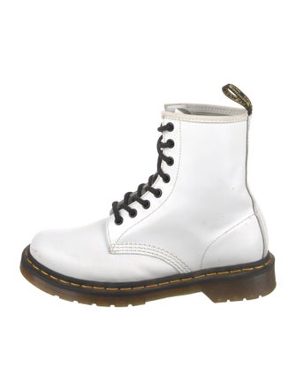 Dr. Martens Leather Whipstitch Trim Combat Boots
