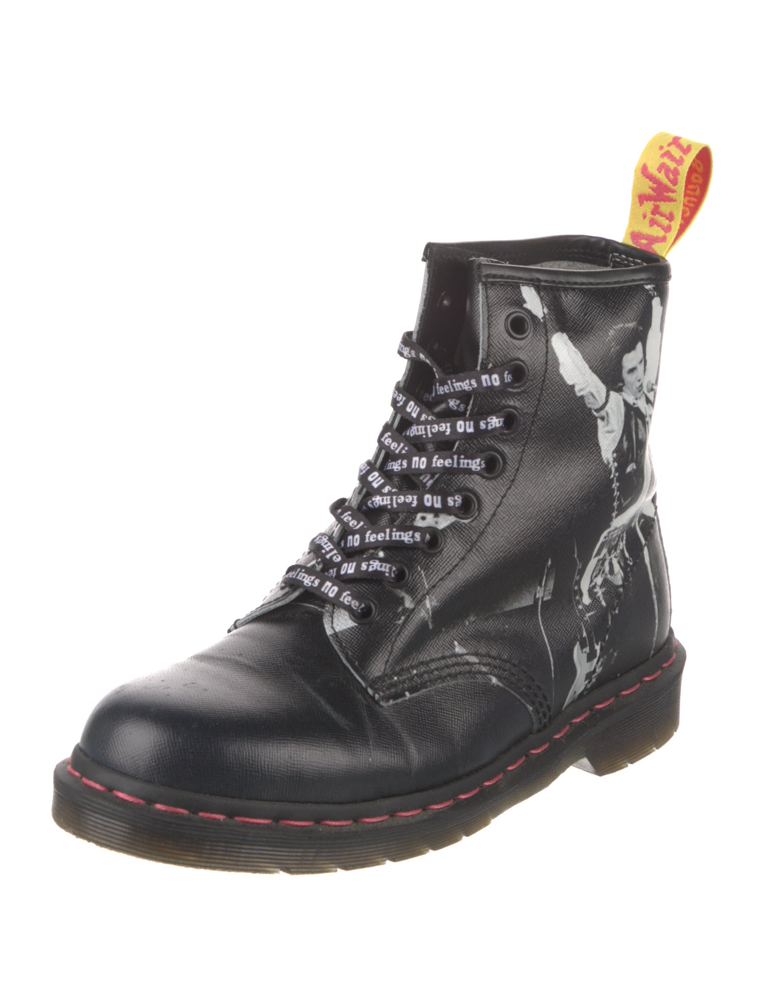 Dr. Martens x Sex Pistols Leather Printed Combat Boots