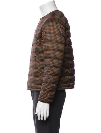 Danton Plaid Print Puffer Coat