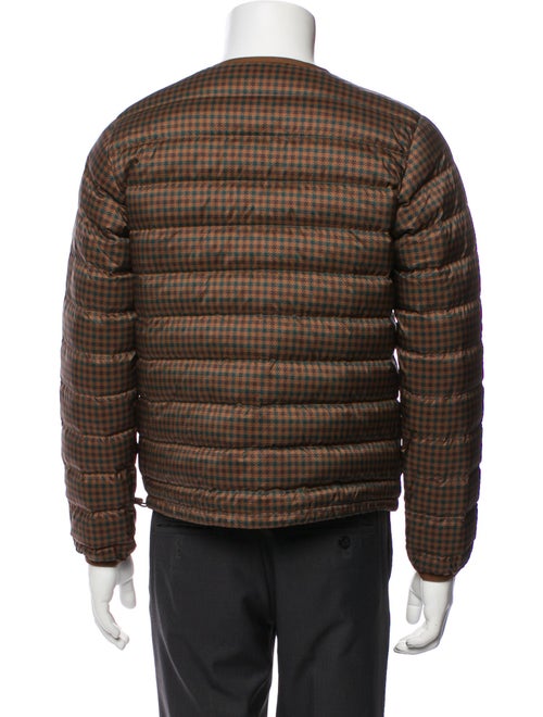 Danton Plaid Print Puffer Coat