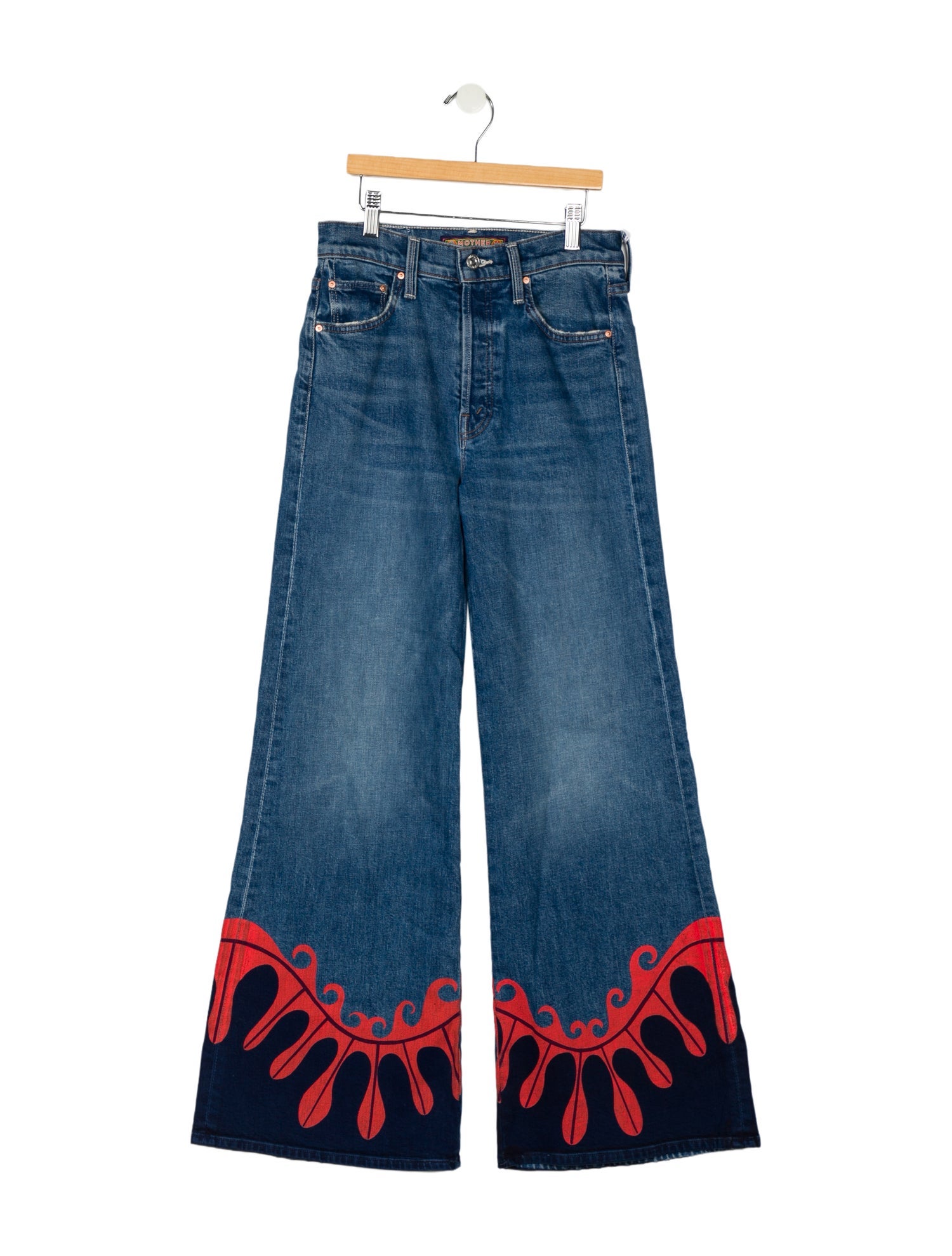 La Double J x MOTHER Mid-Rise Wide Leg Jeans