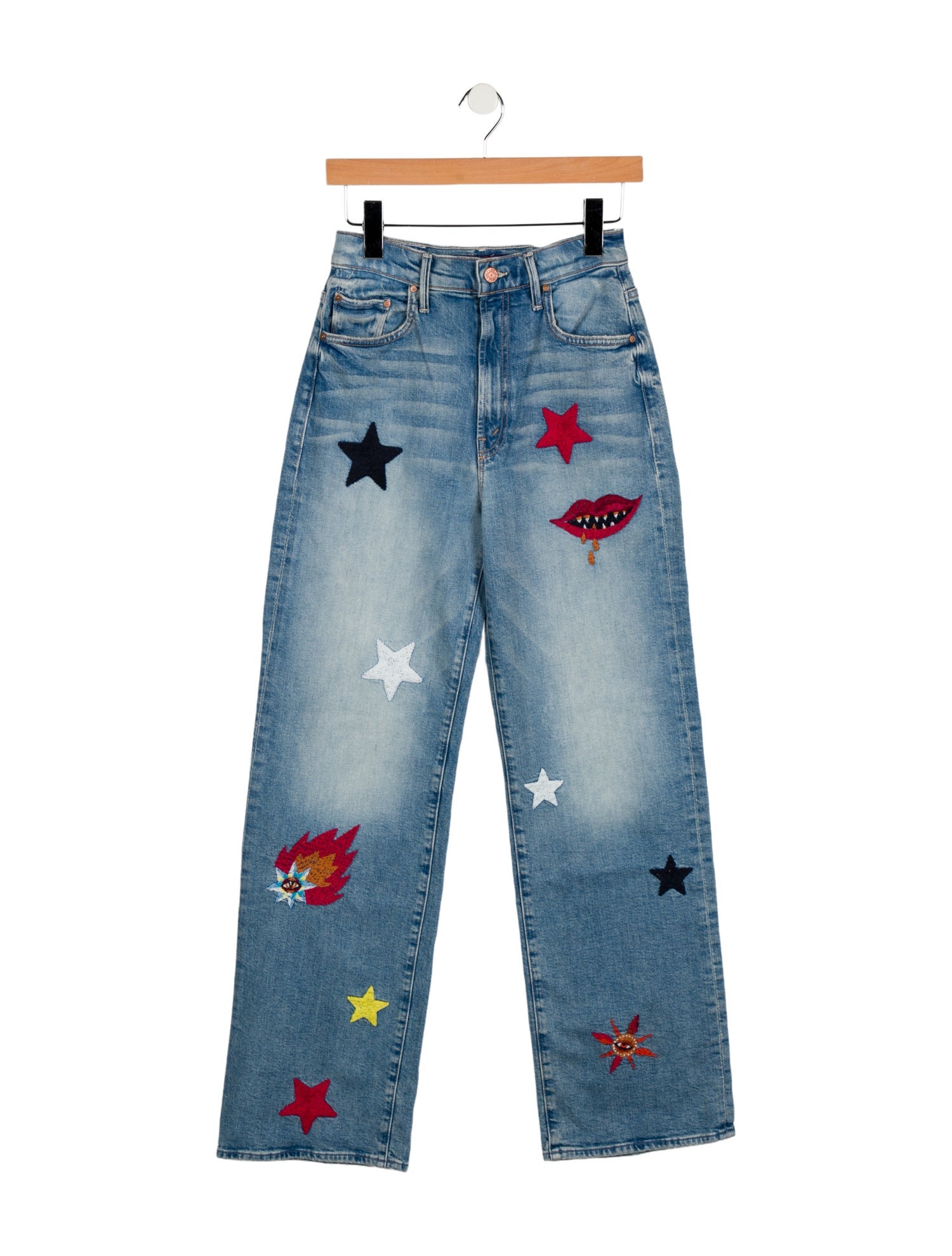 La Double J x MOTHER High-Rise Wide Leg Jeans