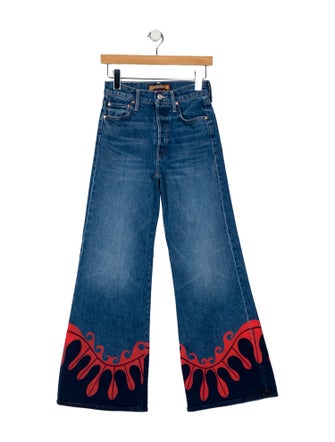 La Double J x MOTHER Mid-Rise Wide Leg Jeans