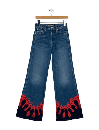 La Double J x MOTHER Mid-Rise Wide Leg Jeans