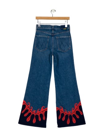 La Double J x MOTHER Mid-Rise Wide Leg Jeans