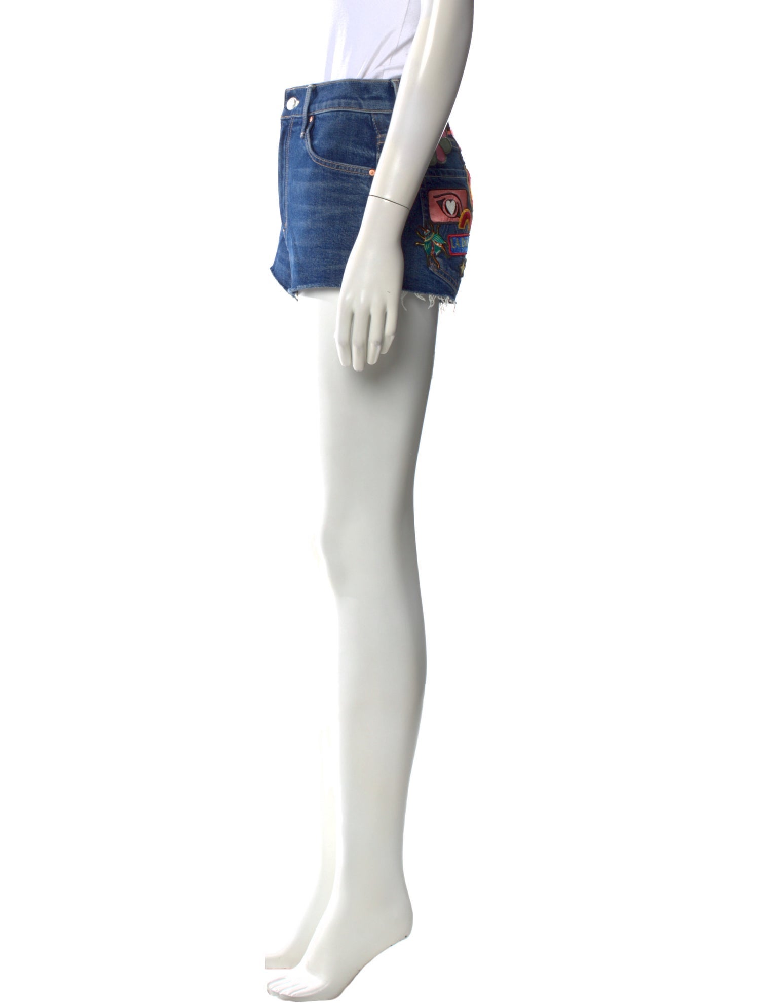 La Double J x MOTHER Graphic Print Mini Shorts