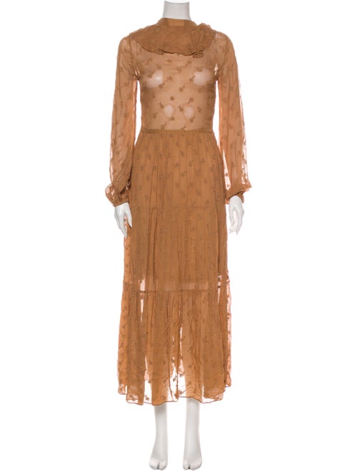 Dôen Lace Pattern Long Dress