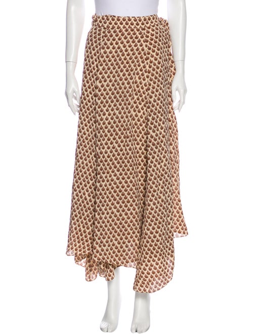 Dôen Printed Long Skirt w/ Tags Brown