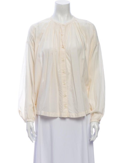 Dôen Mock Neck Long Sleeve Blouse