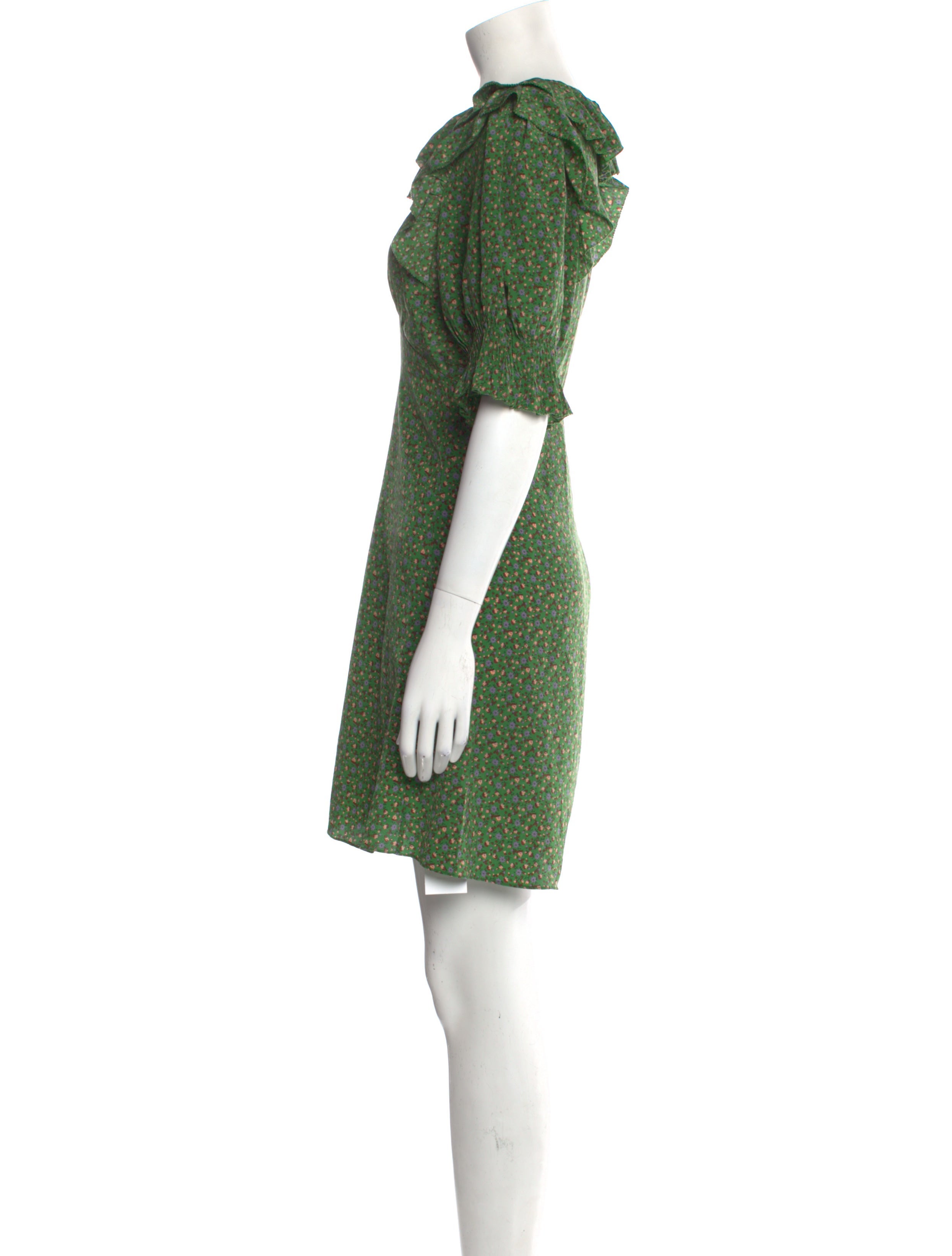 DEN Silk Mini Dress - Green Dresses, Clothing - WDOEN52475 | The RealReal