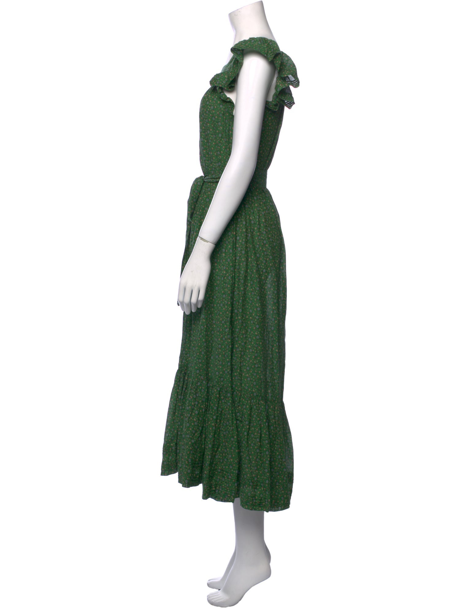 DEN Floral Print Midi Length Dress - Green Dresses, Clothing - WDOEN53809 | The RealReal DEN Floral Print Midi Length Dress - Green Dresses, Clothing - WDOEN53809 | The RealReal