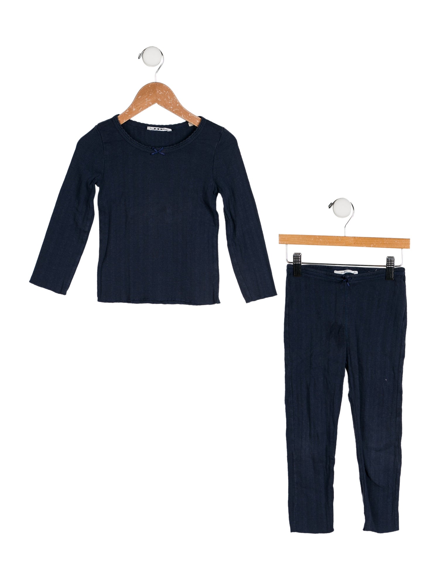 DÔEN Girls Solid Two- Piece Pajama Set