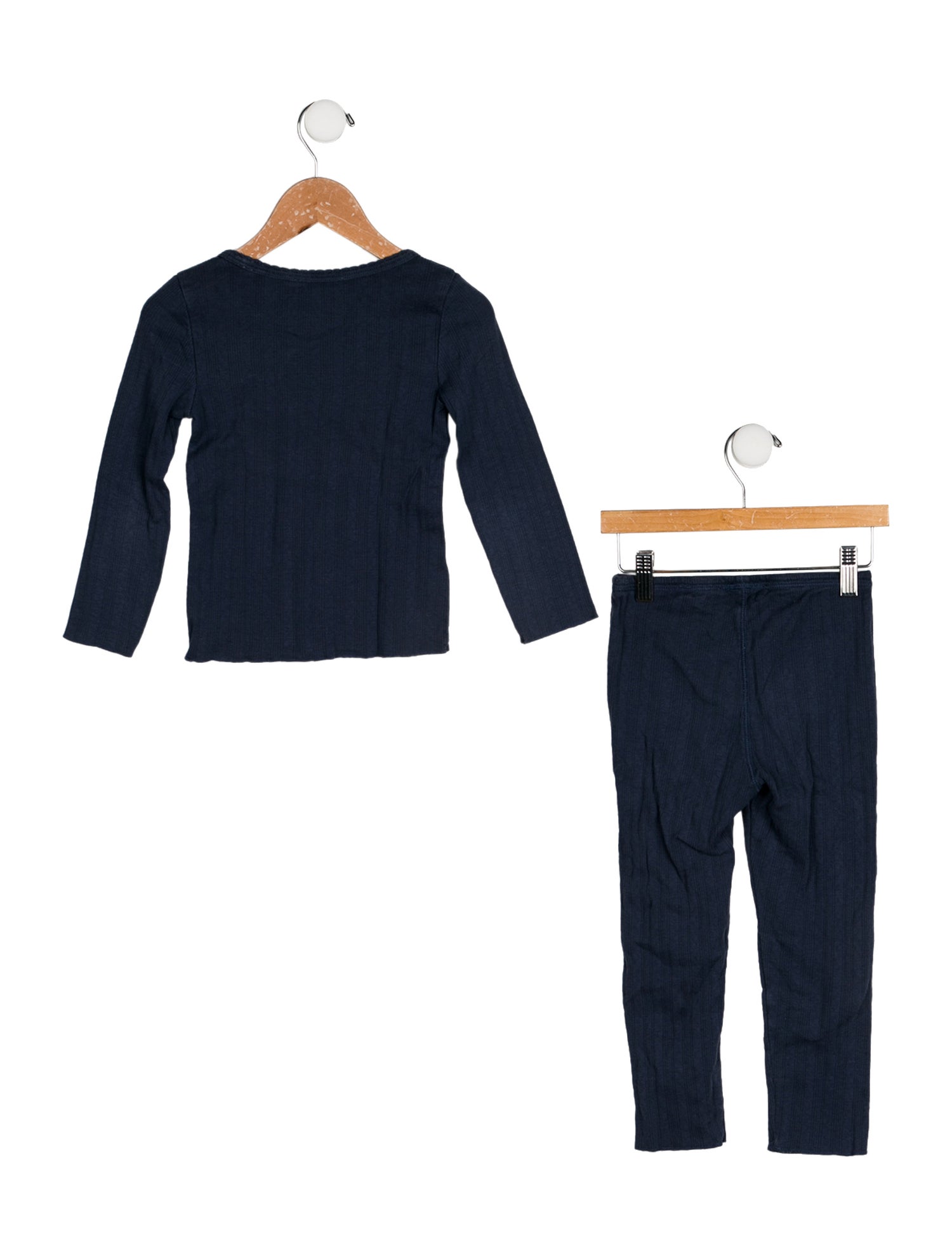 DÔEN Girls Solid Two- Piece Pajama Set