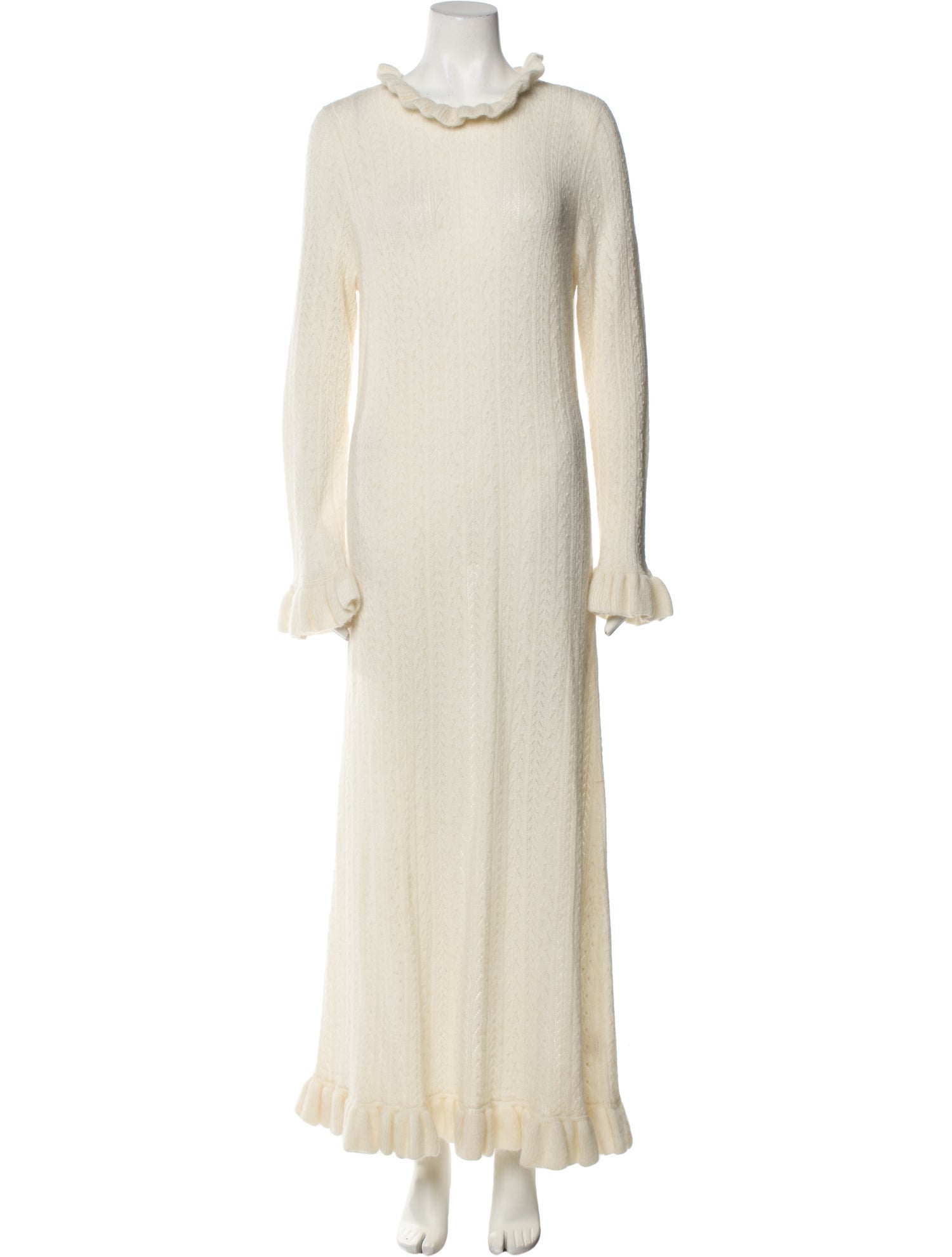viscose blend sheer skirt maxi knit dress St. Agni Sheer Silk Circle Hem Dress main image 1