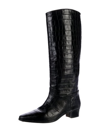 DÔEN Embossed Leather Riding Boots