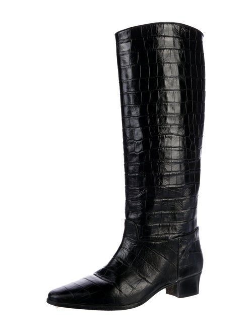 DÔEN Embossed Leather Riding Boots