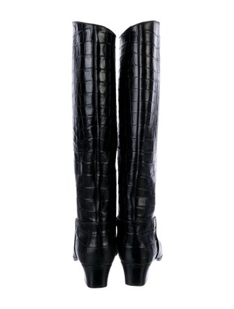 DÔEN Embossed Leather Riding Boots