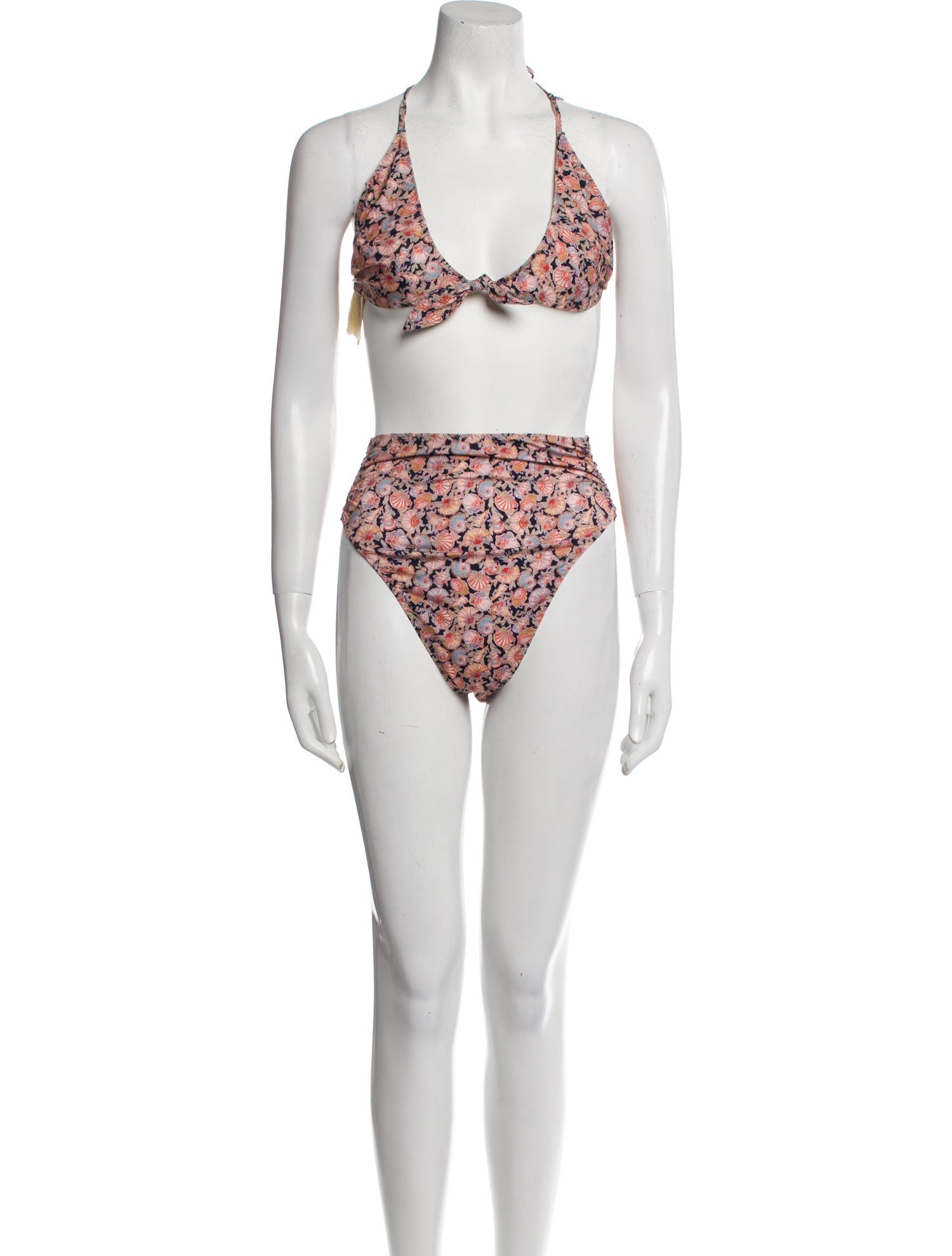 DÔEN Printed Bow Accents Bikini w/ Tags
