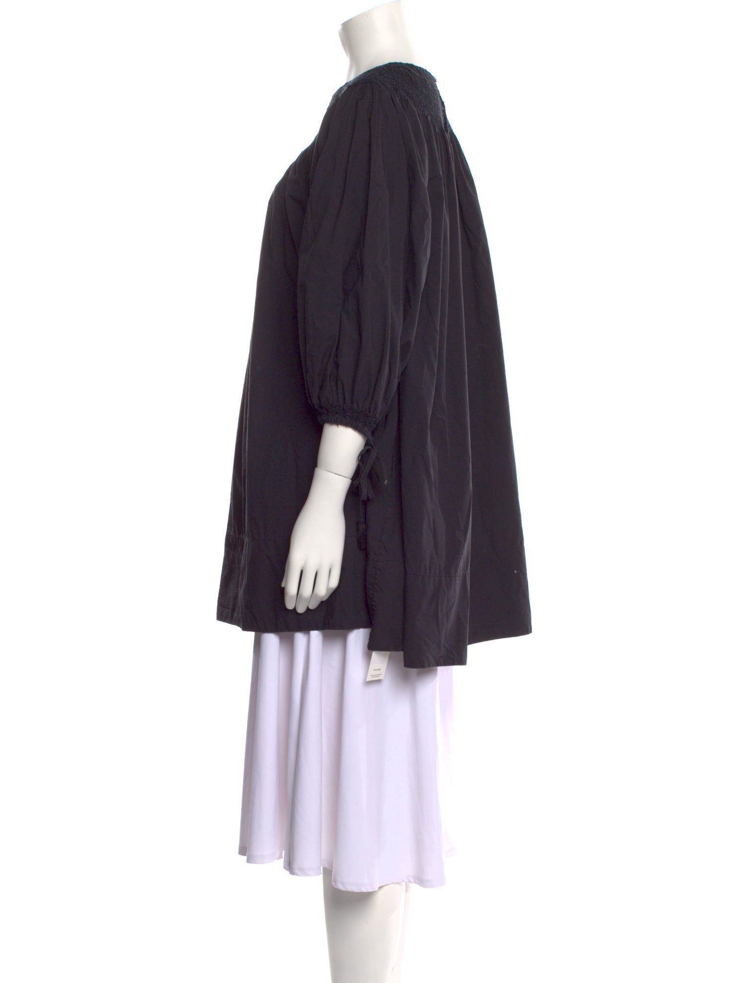 DÔEN Bateau Neckline Three-Quarter Sleeve Tunic