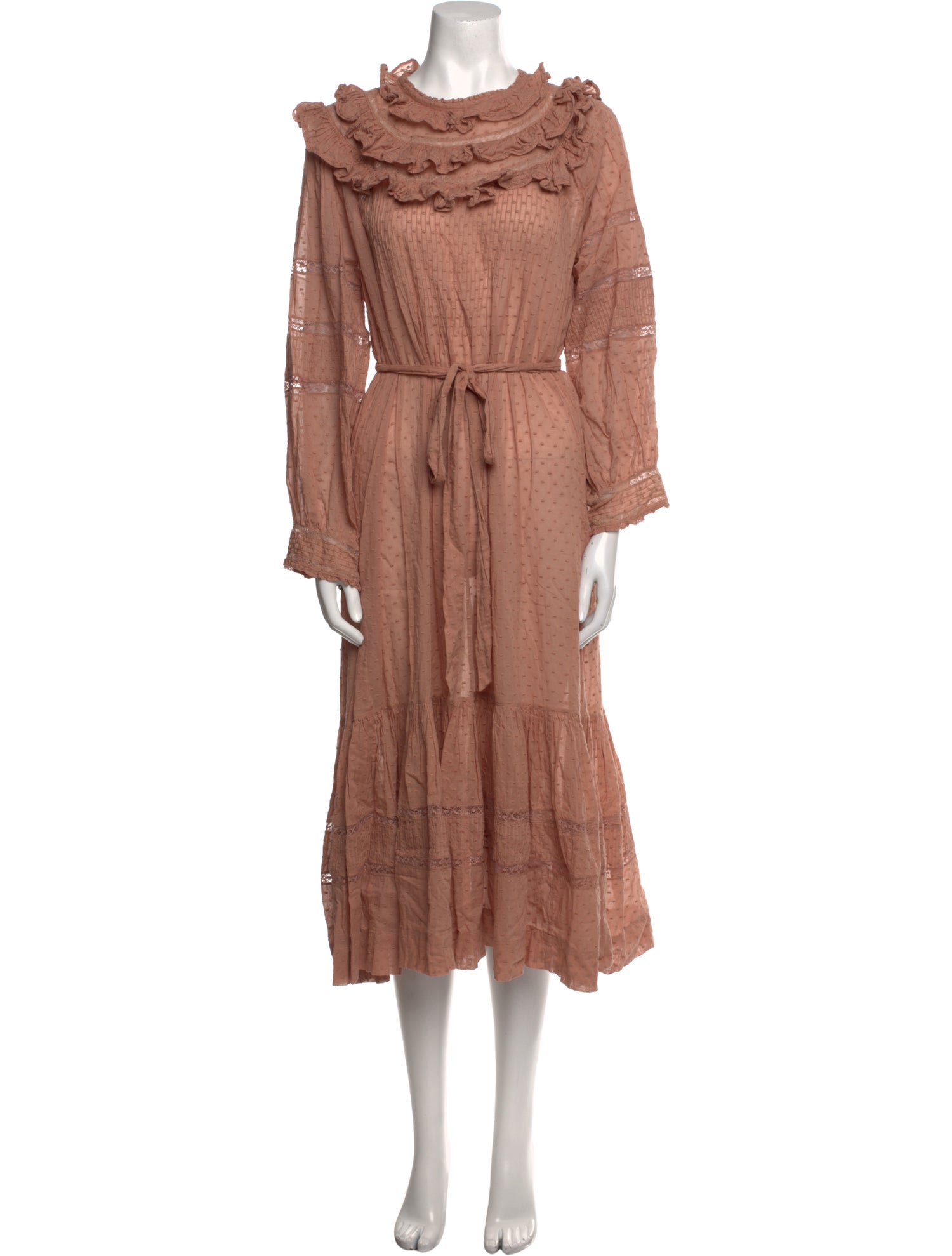 DÔEN Crew Neck Midi Length Dress