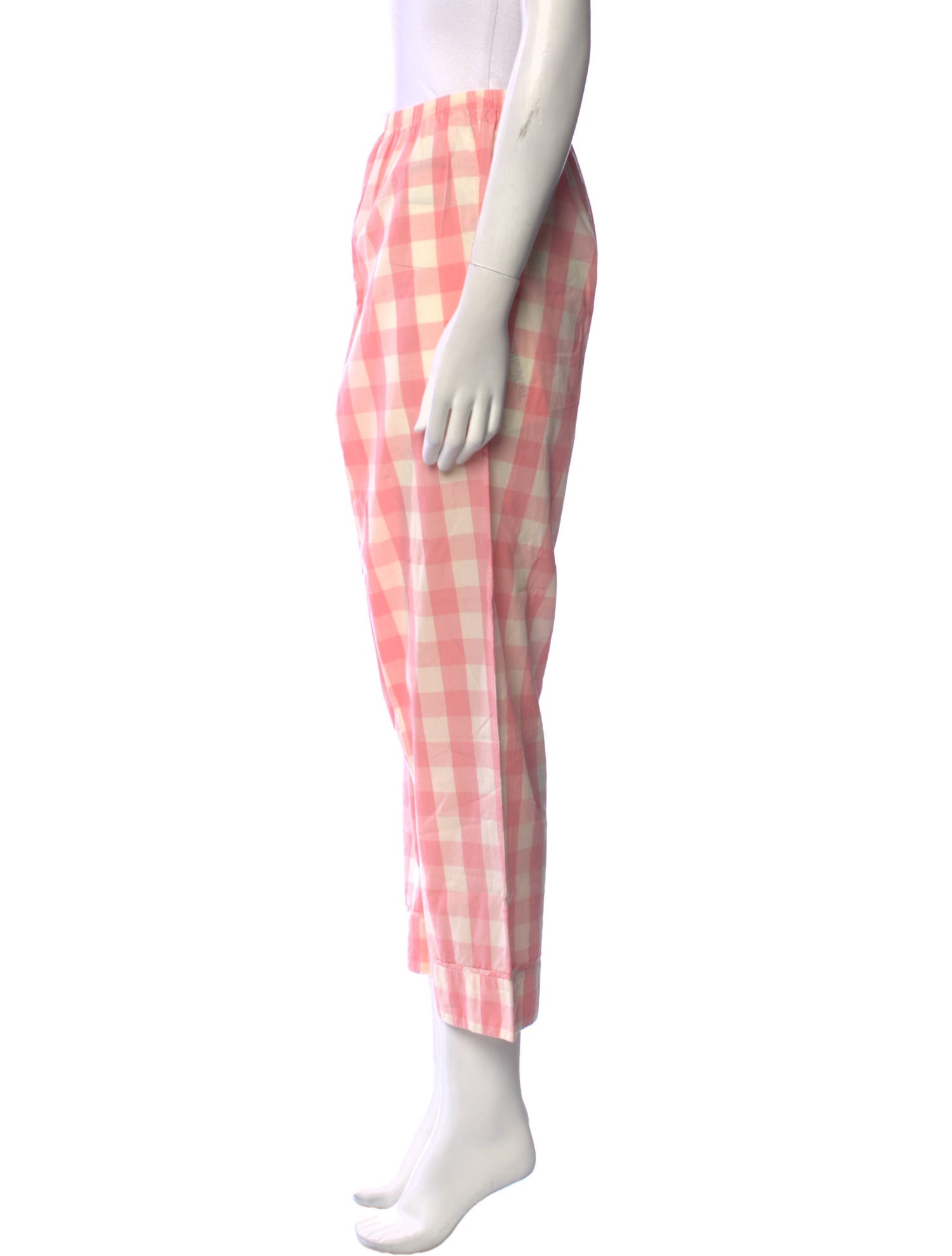 DÔEN Plaid Print Straight Leg Pants