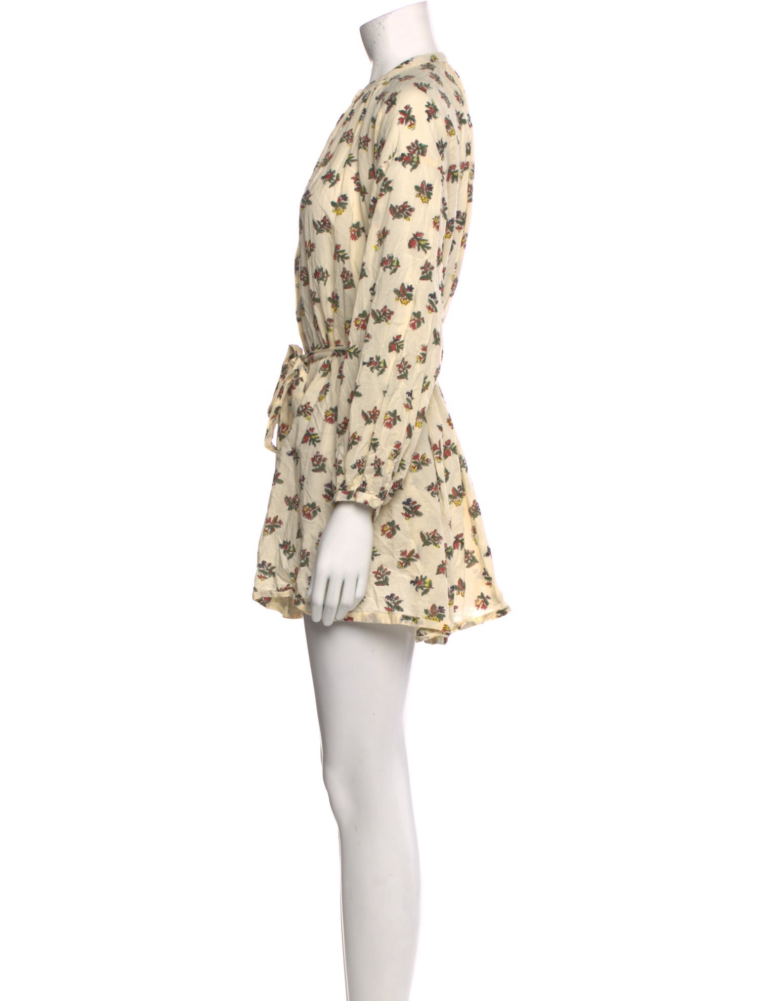 DÔEN Floral Print Mock Neck Tunic