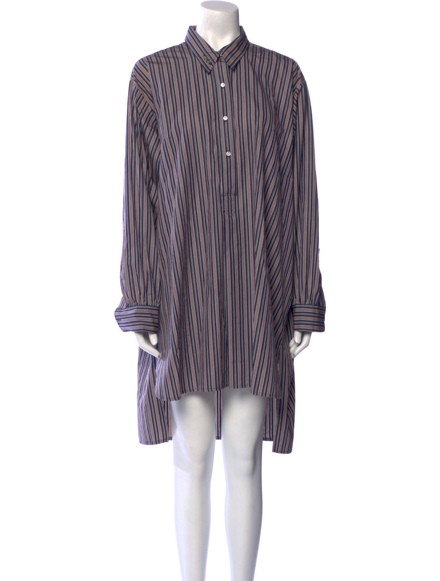 DÔEN Striped Knee-Length Dress