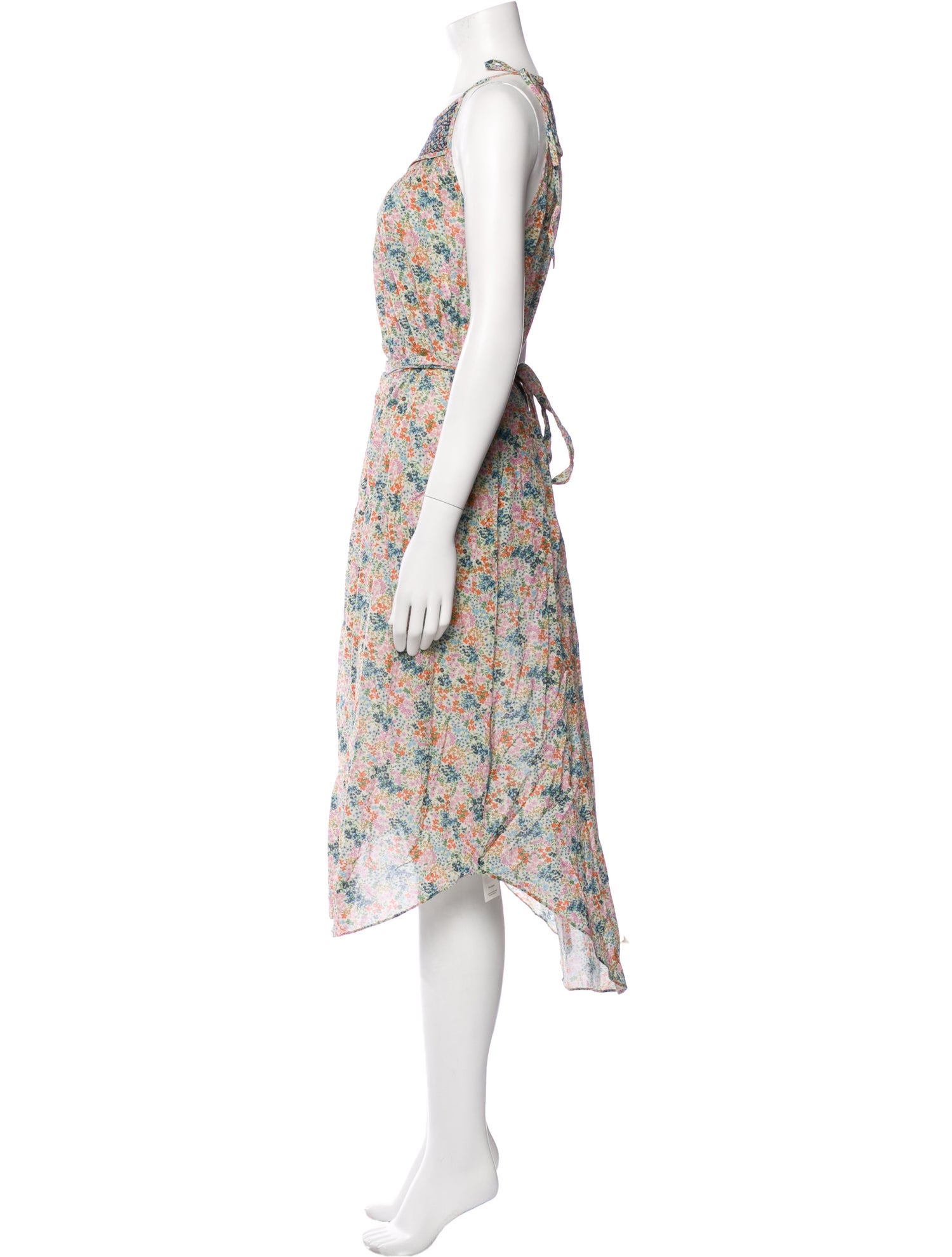 DÔEN Floral Print Midi Length Dress