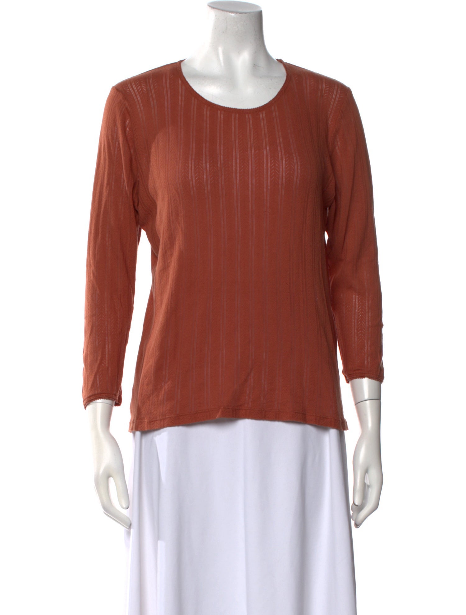 DÔEN Scoop Neck Three-Quarter Sleeve Top