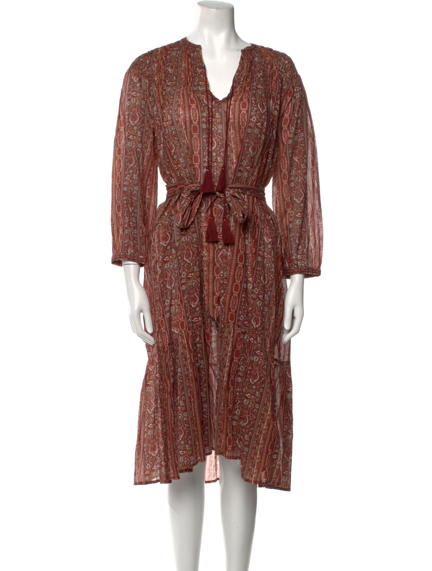 DÔEN Paisley Print Midi Length Dress w/ Tags