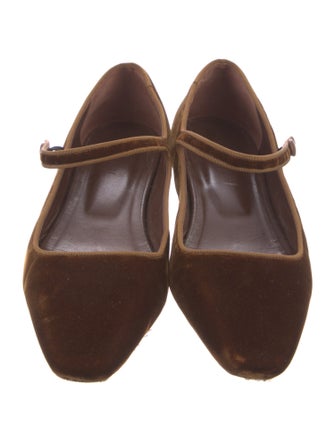 DÔEN Velvet Grosgrain Trim Mary Jane Flats