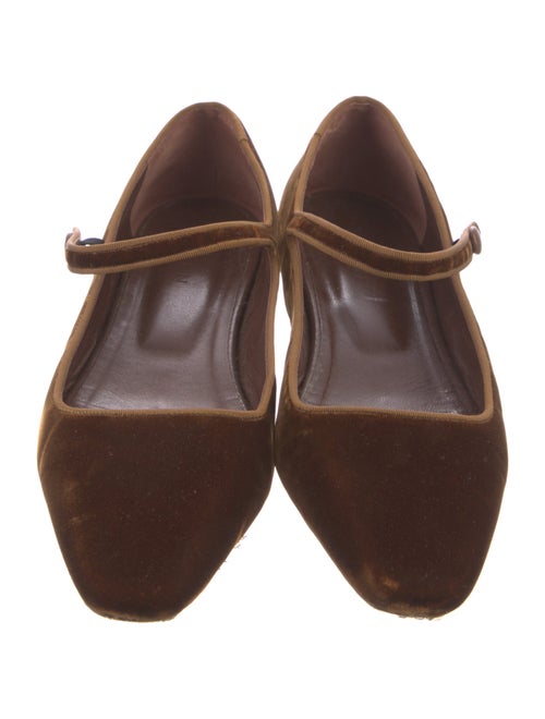 DÔEN Velvet Grosgrain Trim Mary Jane Flats