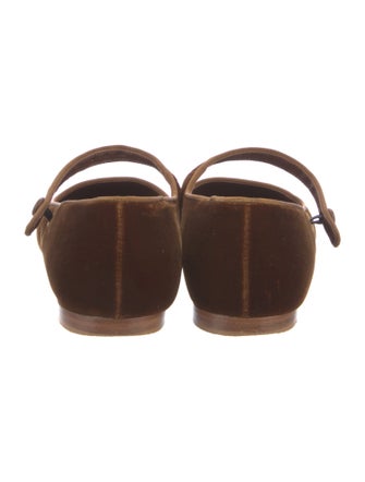 DÔEN Velvet Grosgrain Trim Mary Jane Flats